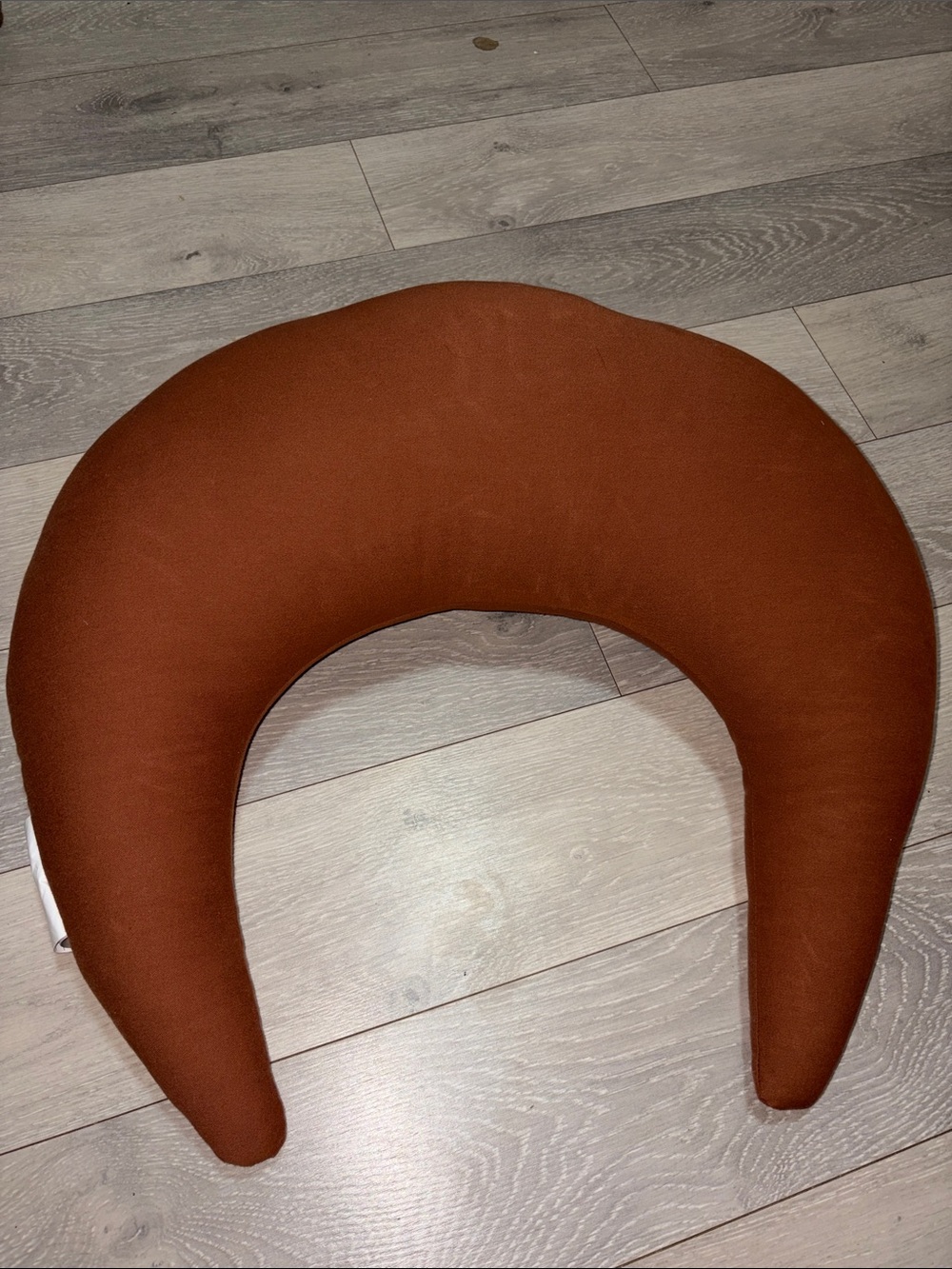 Ergonomic Crescent Neck Pillow in Brown — Unbranded